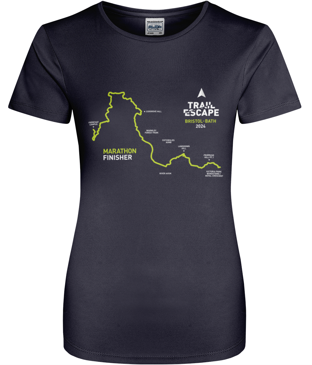 Womens Active T-Shirt - Map Marathon