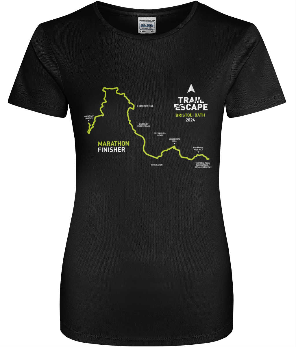 Womens Active T-Shirt - Map Marathon