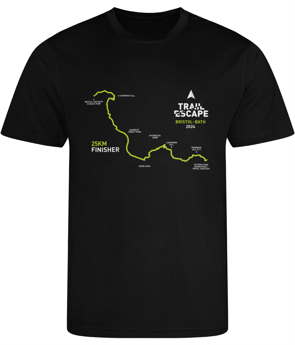 Mens Active T-Shirt - Map 25km