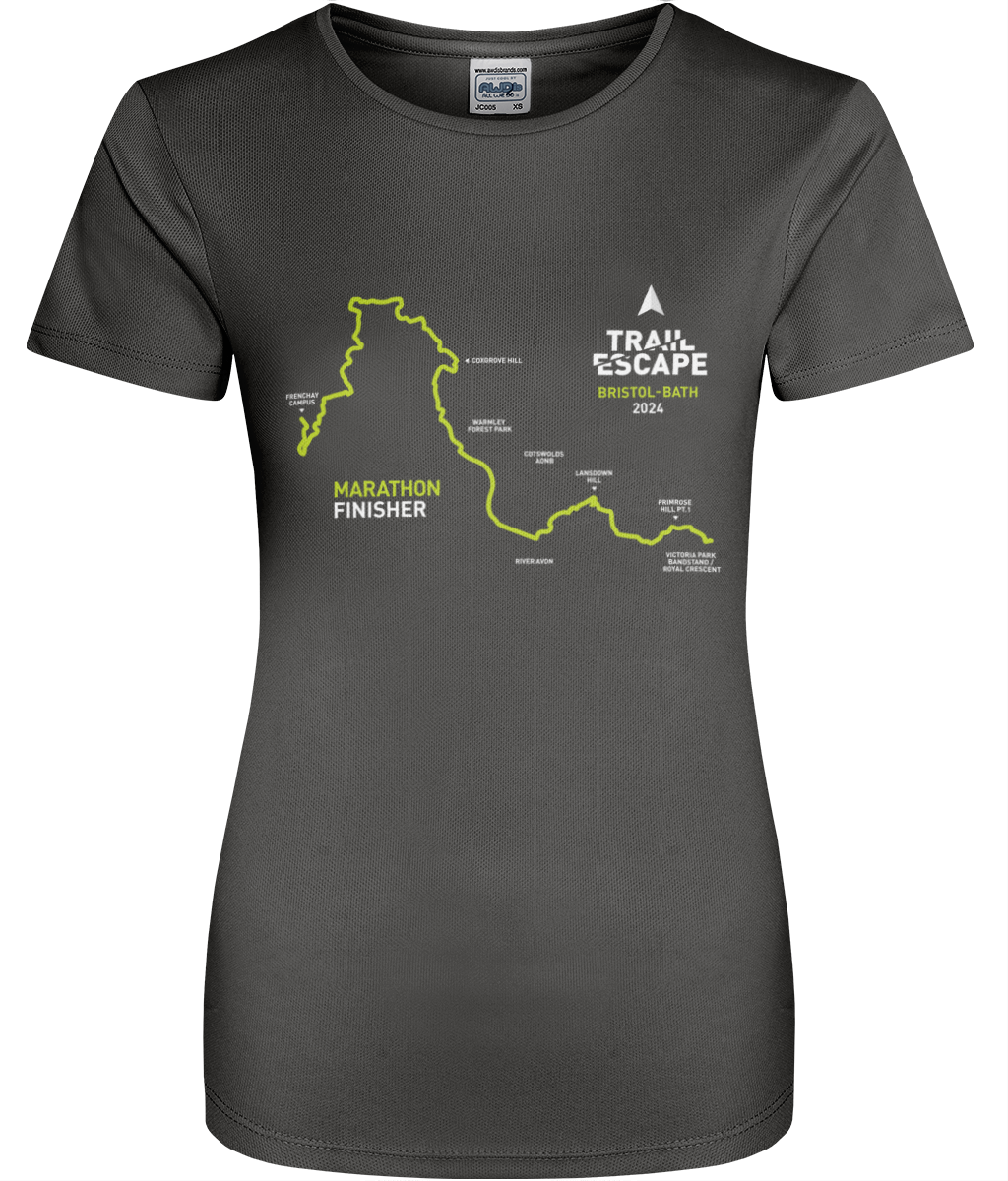 Womens Active T-Shirt - Map Marathon