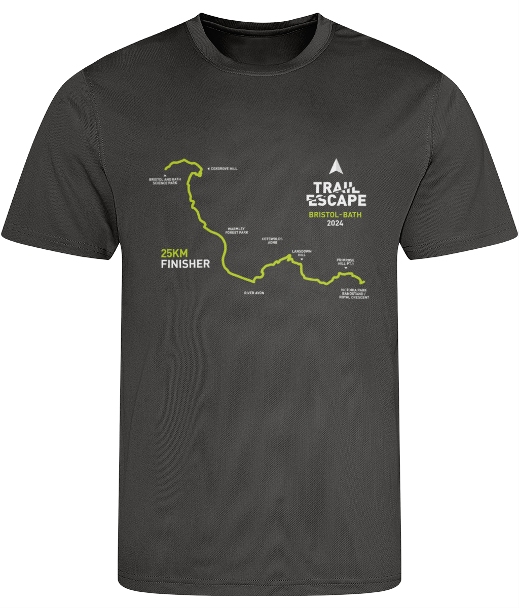 Mens Active T-Shirt - Map 25km