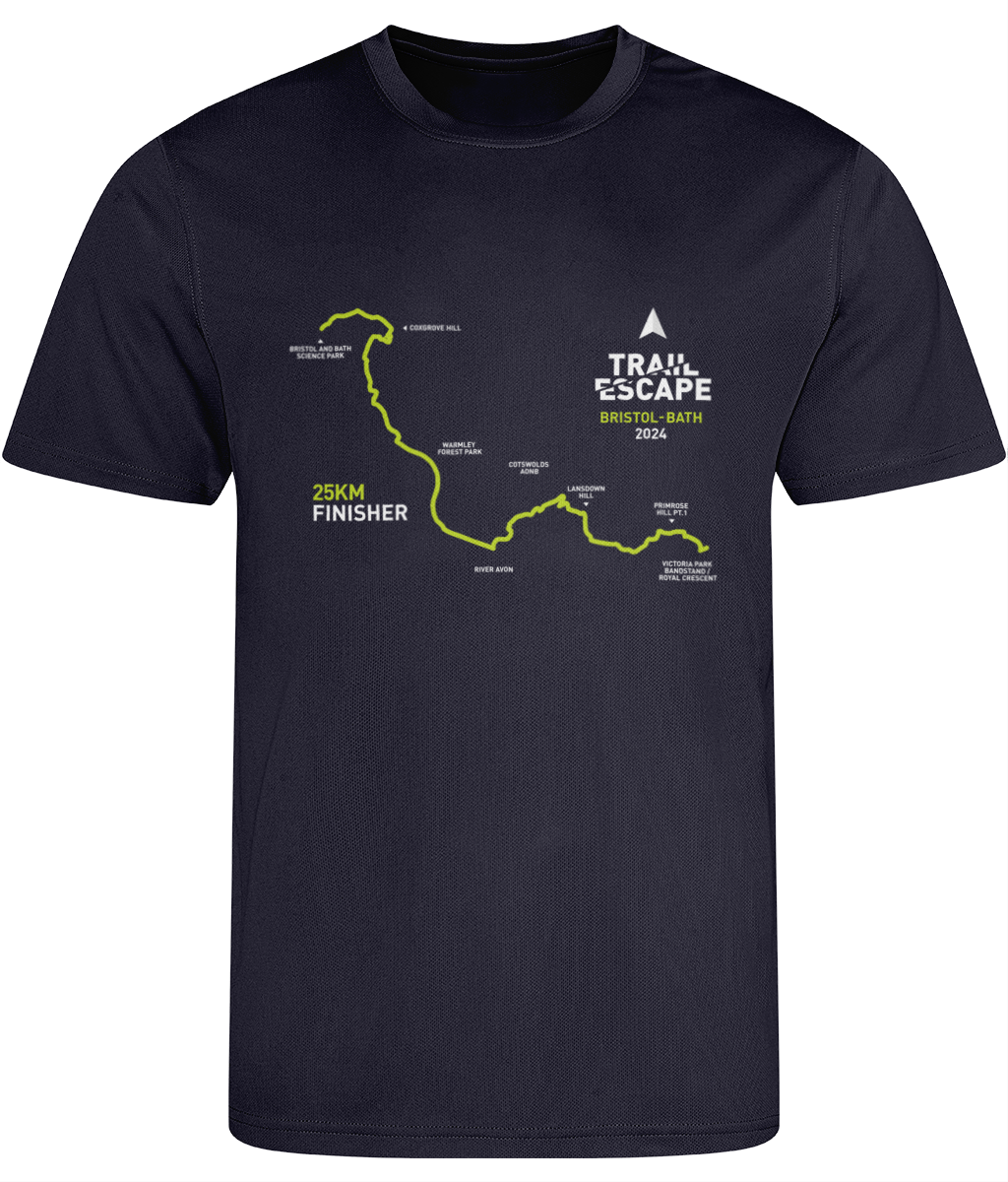 Mens Active T-Shirt - Map 25km