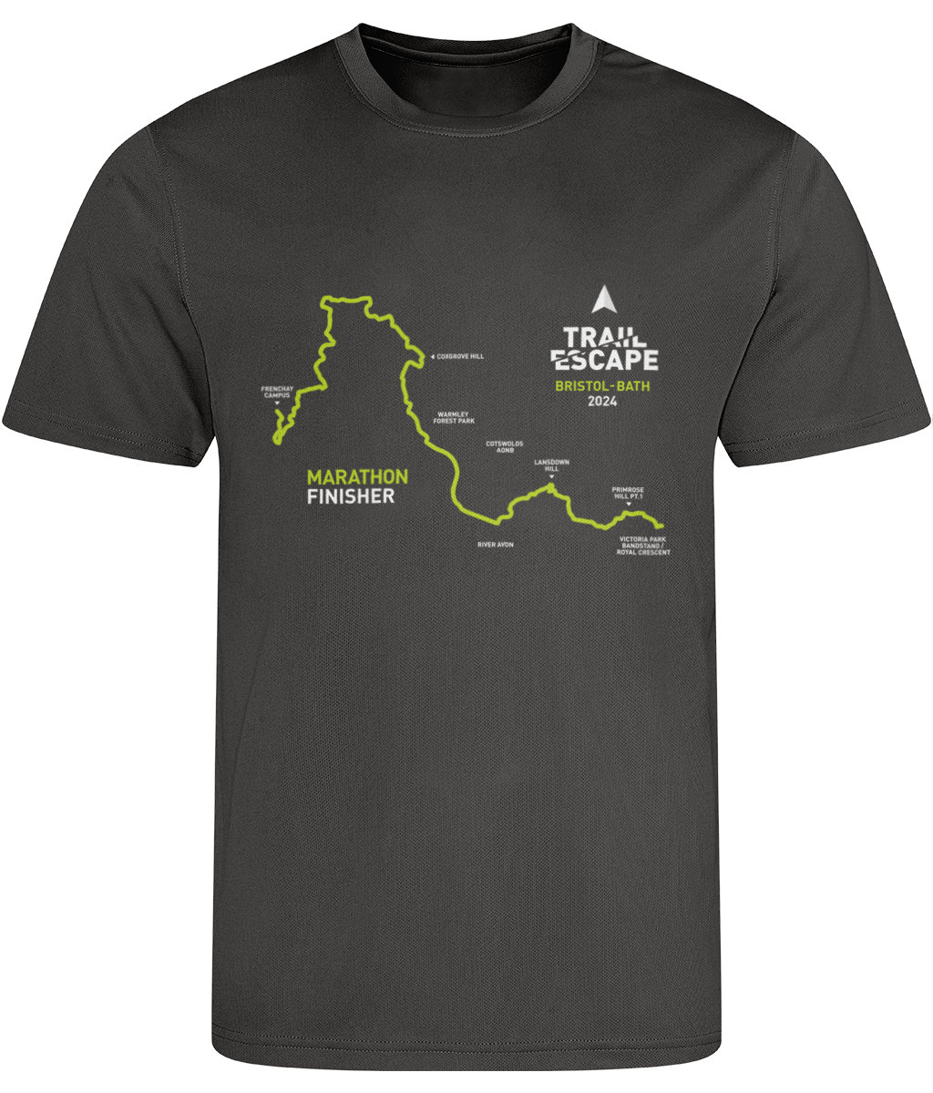 Mens Active T-Shirt - Map Marathon