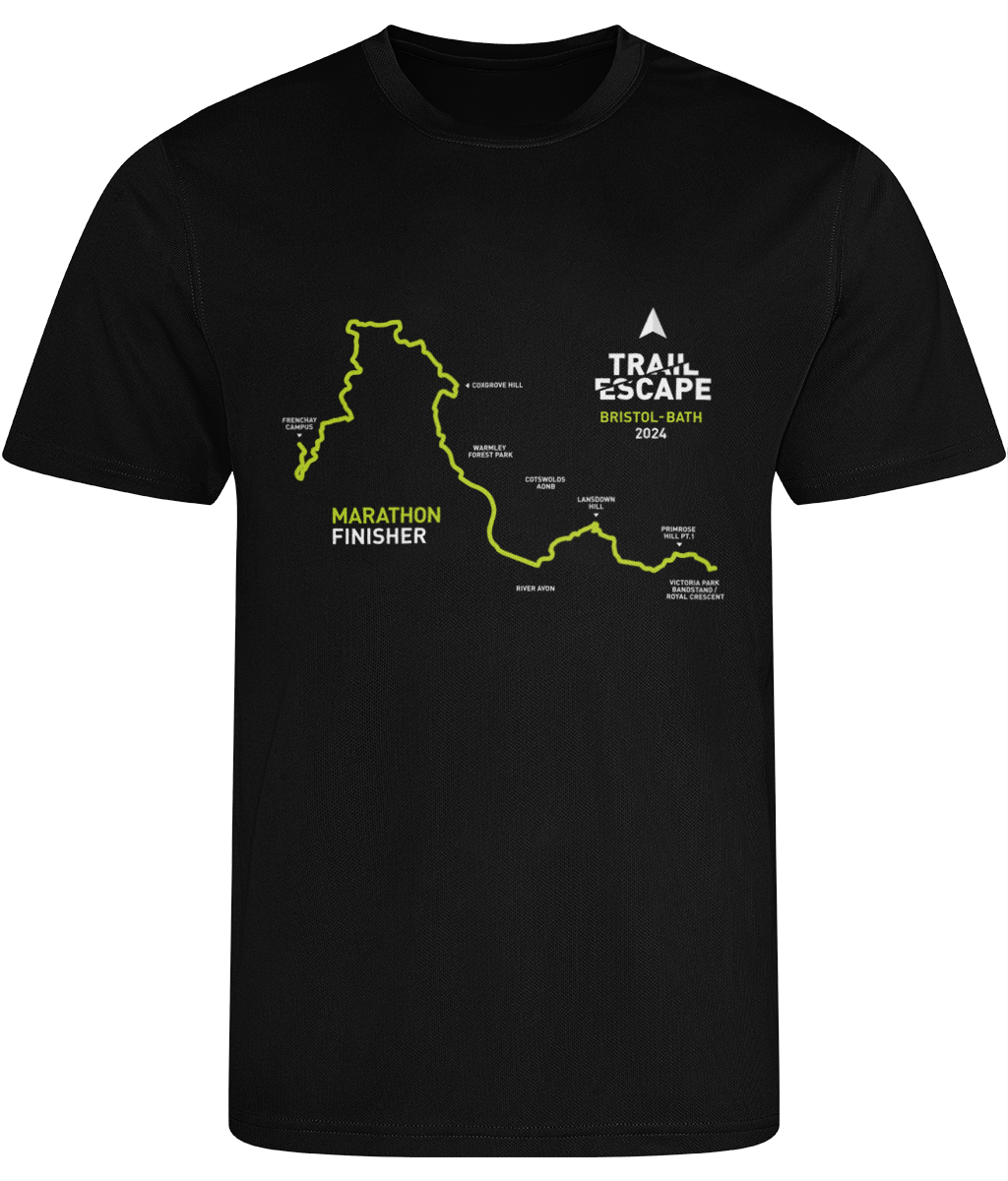 Mens Active T-Shirt - Map Marathon