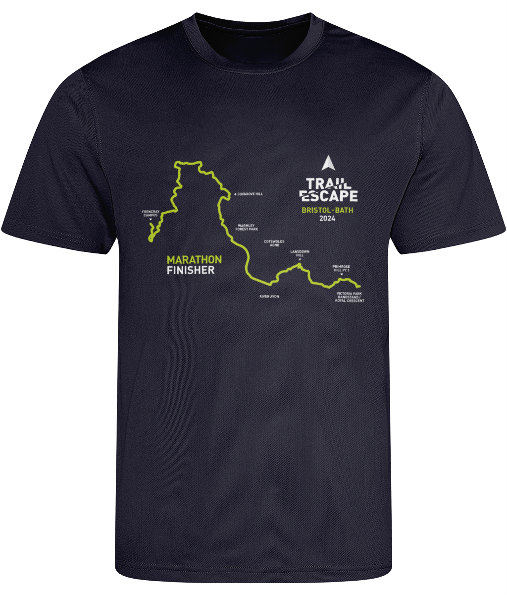 Mens Active T-Shirt - Map Marathon